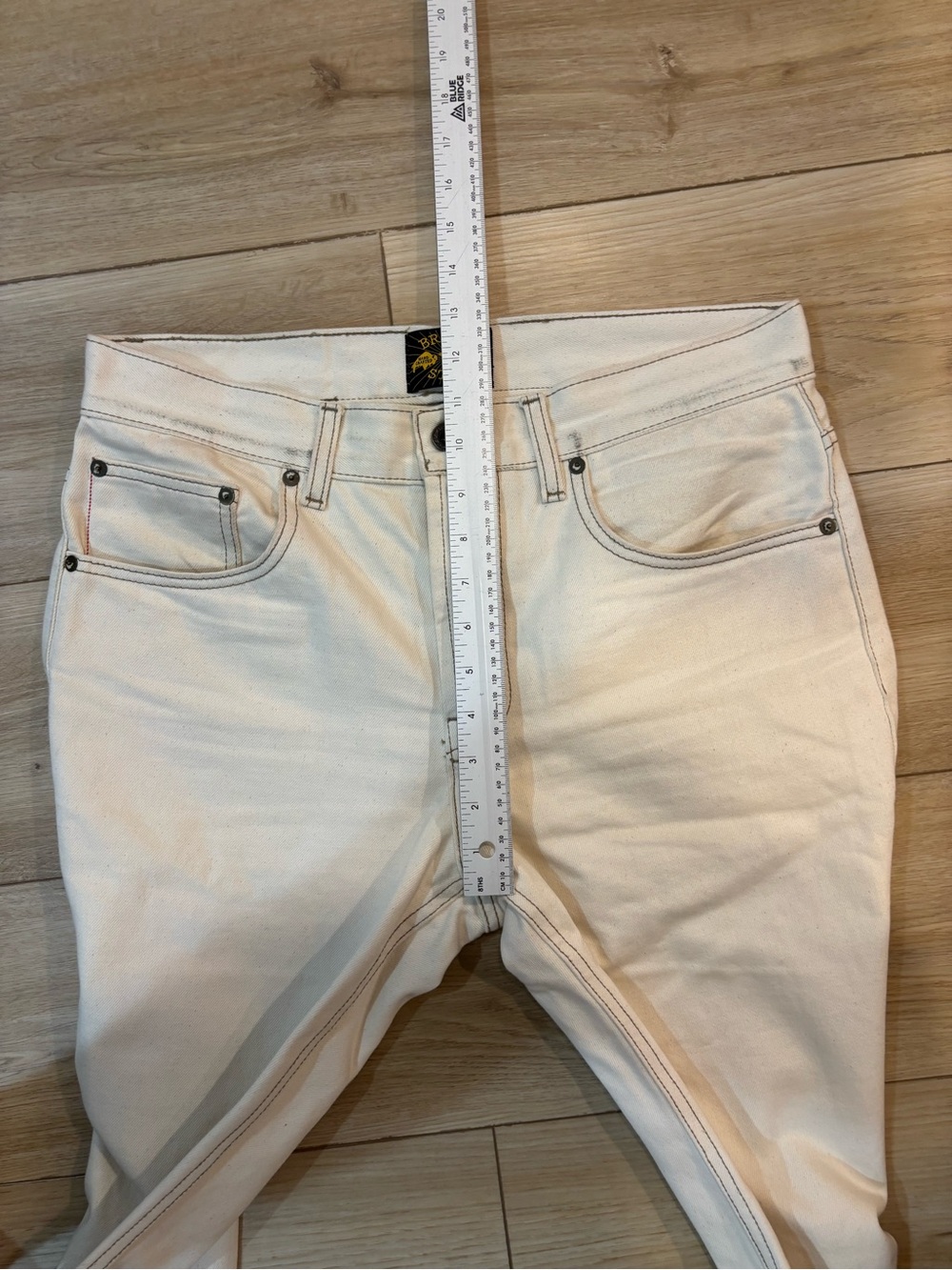 Bravestar Strongman 12oz Desert Bone Japan Selvedge Jeans Men’s Natural 34x30 - Picture 12 of 13